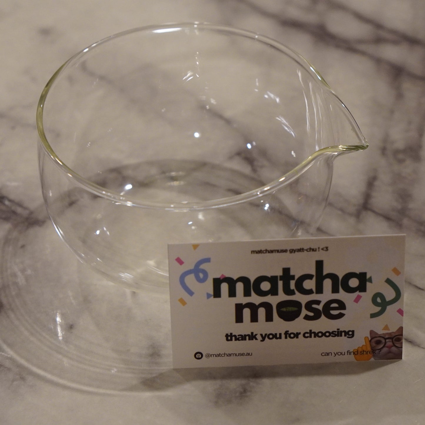 Clear Glass Katakuchi Chawan