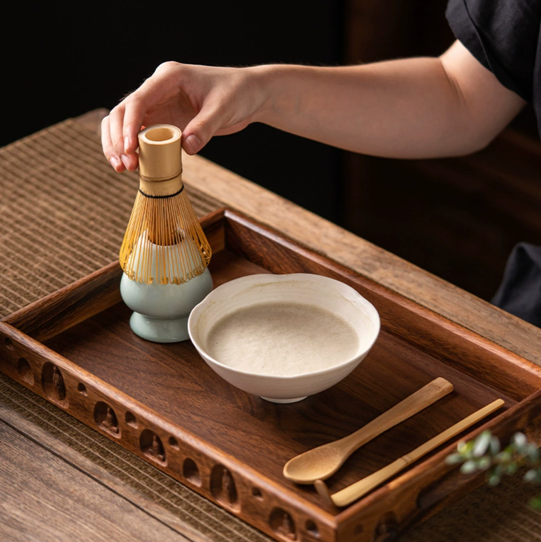 Matcha Bamboo Whisk Set - Chasen, Chasen holder, Chashaku Set