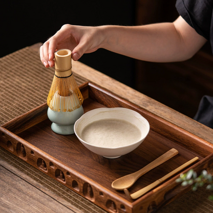 Matcha Bamboo Whisk Set - Chasen, Chasen holder, Chashaku Set